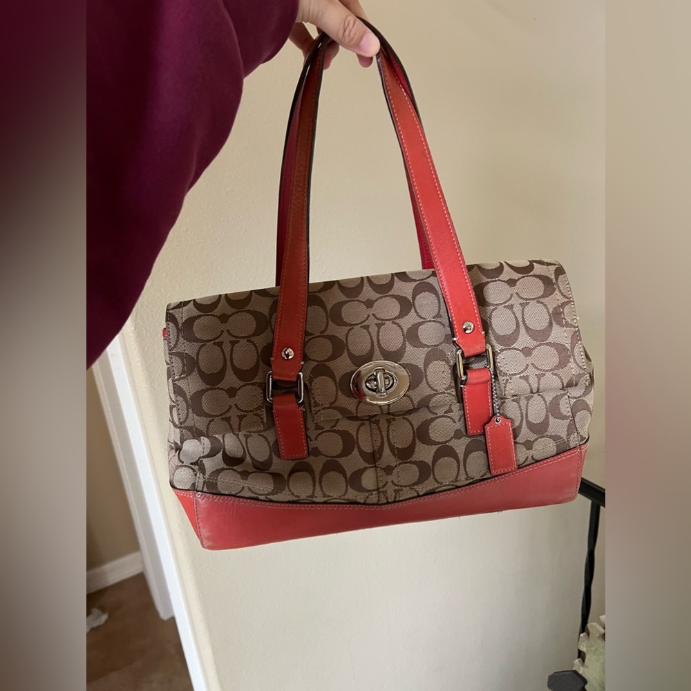 Coach vintage canvas signature handbag